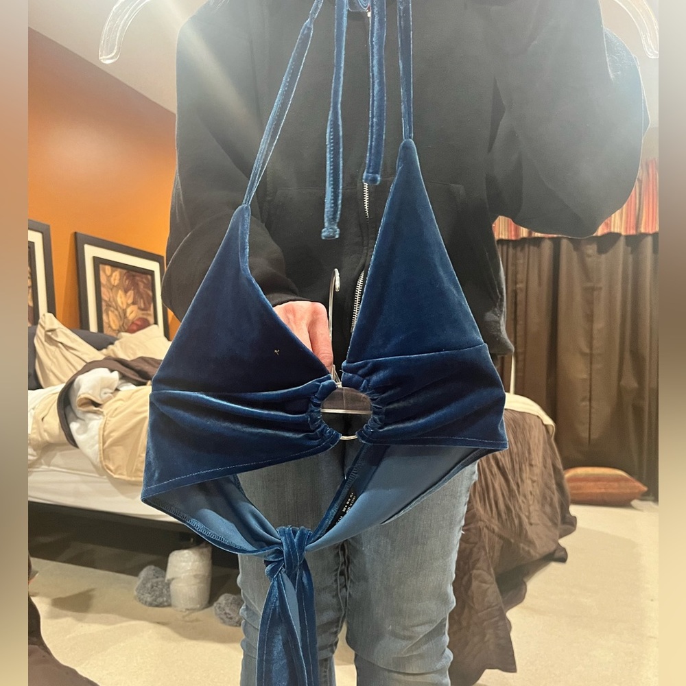 TWO FOR ONE:  halter top tunics, one blue one cheetah